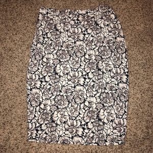 Floral pencil skirt